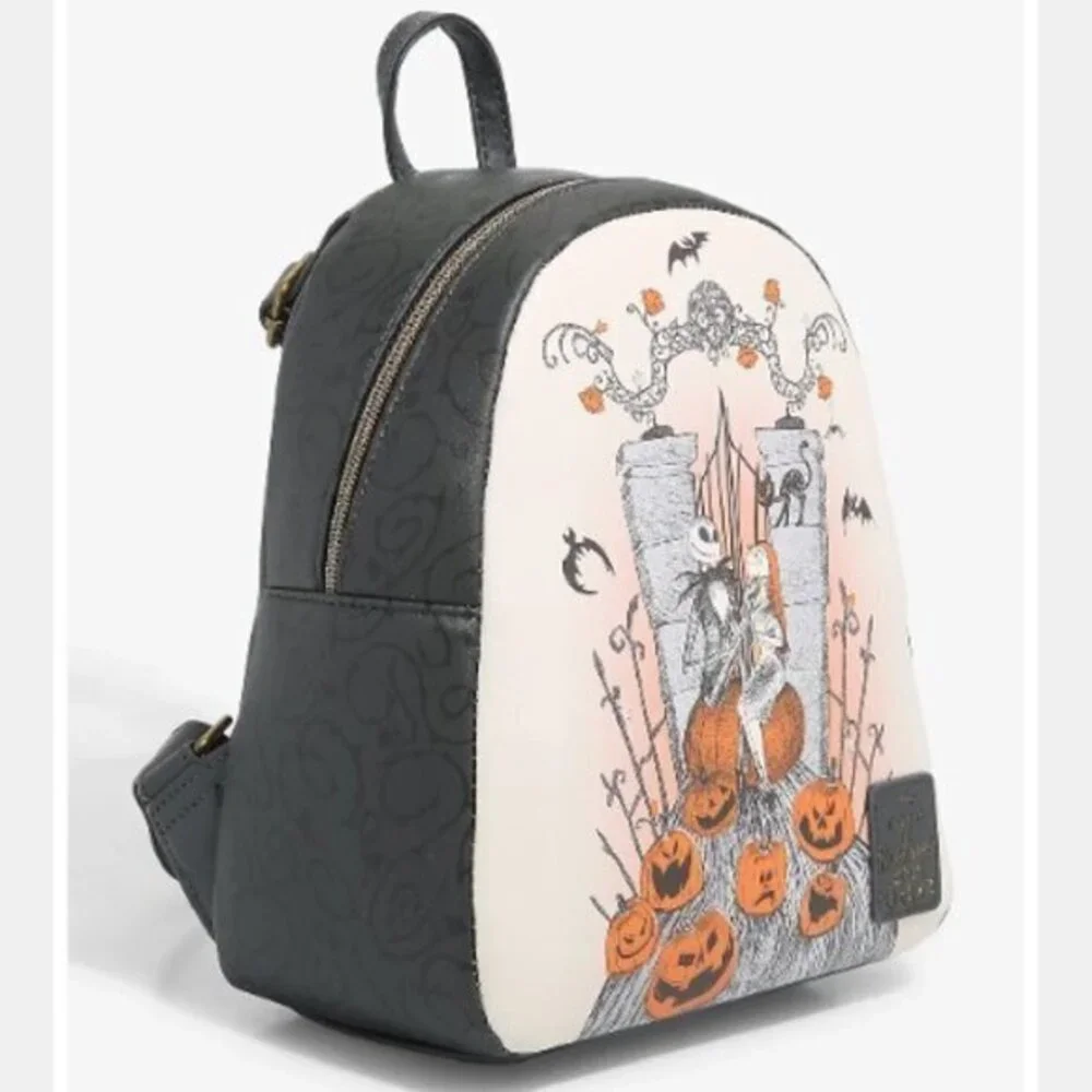 Loungefly Nightmare Before‎ Christmas Jack & Sally Graveyard Backpack & Wallet
